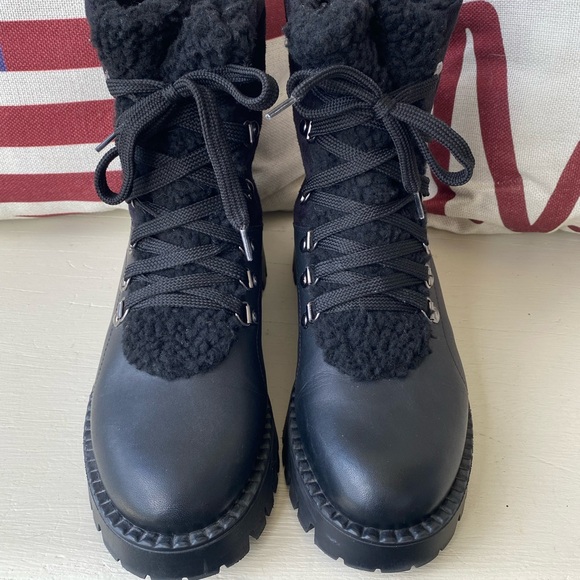 Bootlegger Shearling/Leather Ankle Boots women’s size 38/ 7.5 - Picture 5 of 9